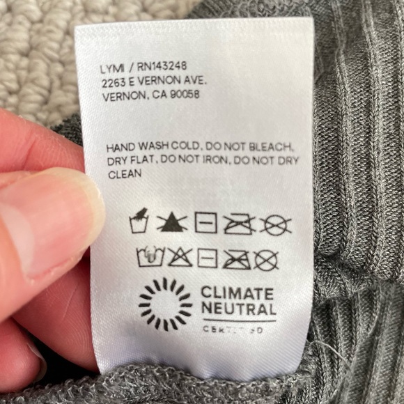 Reformation Gray Ribbed Jackie Sweater Knit Top - Size M - Picture 9 of 9